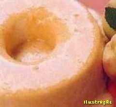 Pudim de P&ecirc;ssego, Ingredientes do Pudim de P&ecirc;ssego - 1 Caixa de gelatina sabor P&ecirc;ssego, 1 Envelope de gelatina em p&oacute; sem sabor dissolvida conforme instru&ccedil;&otilde;es