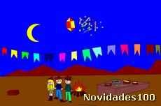 fogueiras de são joão, quadrilhas, quentão, milho verde, pamonha, nas tradicionais festas juninas do Nordeste
